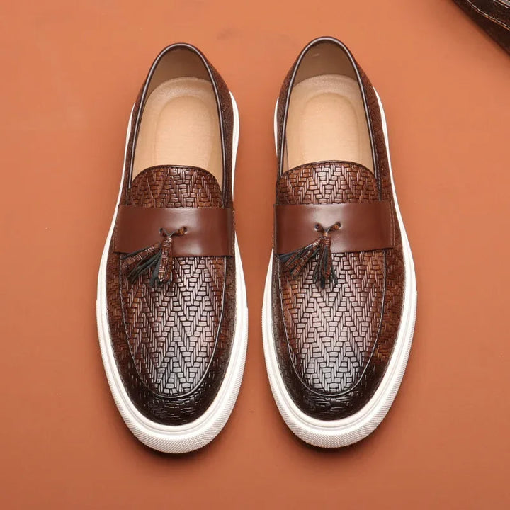 Women's Black Loafers - Elegant Woven Design, Comfortable Slip-On Shoes for All-Day Style 2