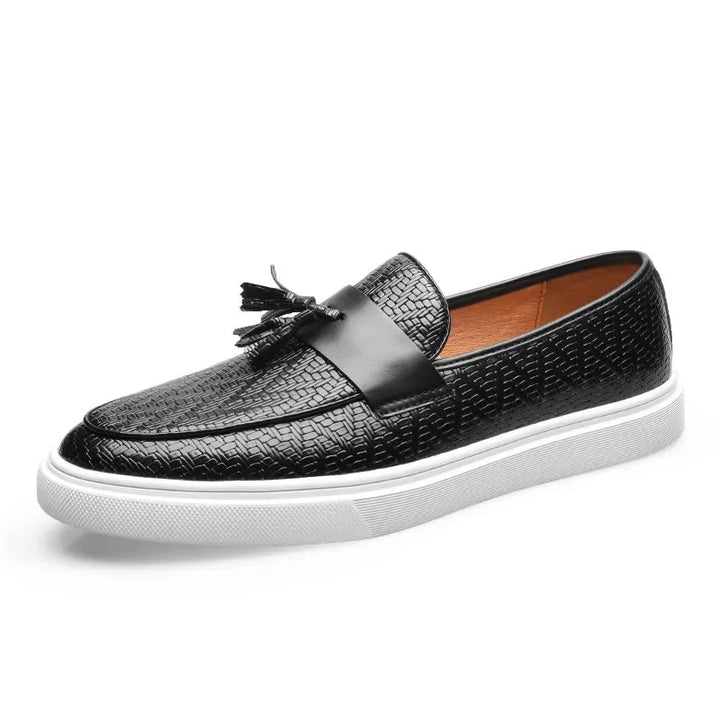Women's Black Loafers - Elegant Woven Design, Comfortable Slip-On Shoes for All-Day Style 5