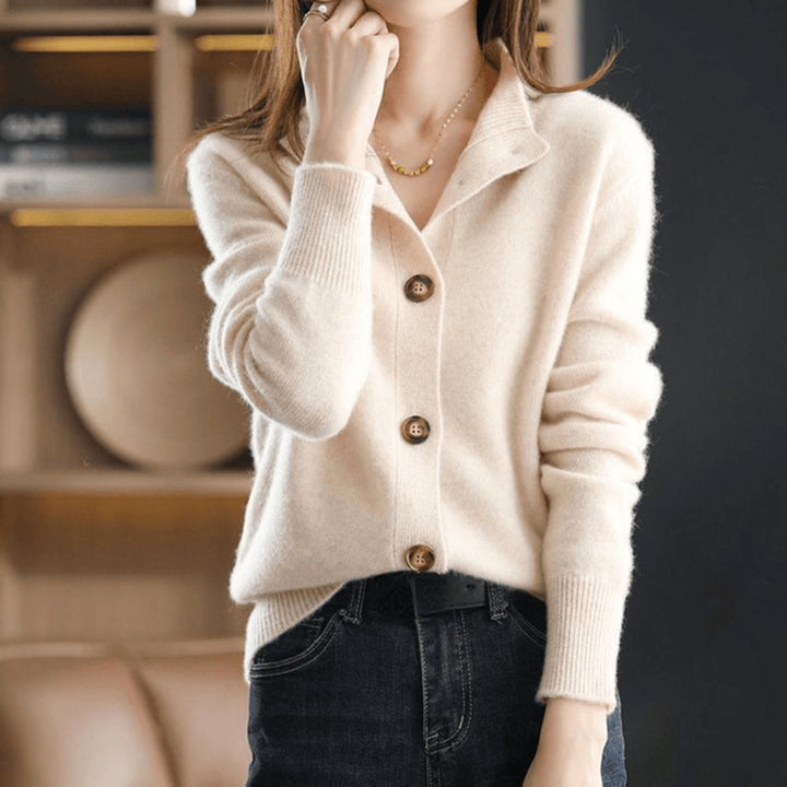 Women's Cardigan Sweater, Relaxed Fit Button-Front Knit Cardigan for Layering, Cozy and Versatile Style 0