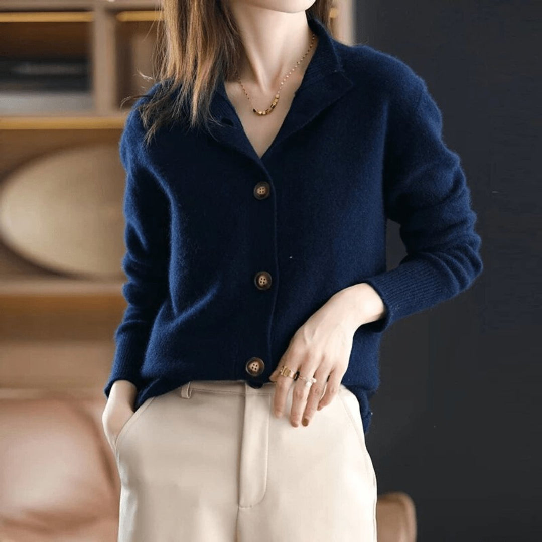 Women's Cardigan Sweater, Relaxed Fit Button-Front Knit Cardigan for Layering, Cozy and Versatile Style 6