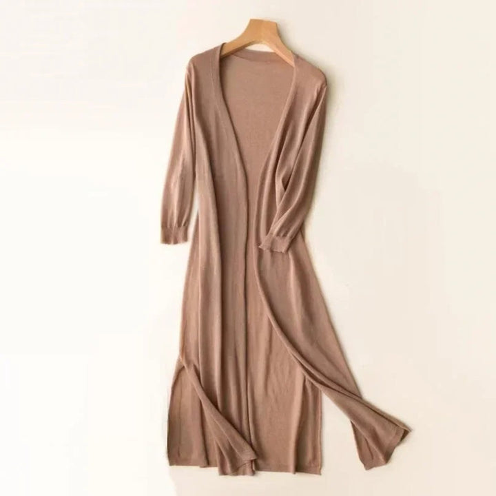 Women's Long Black Cardigan Sweater - Lightweight Open-Front Layering Piece for Effortless Style 10