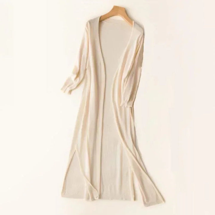 Women's Long Black Cardigan Sweater - Lightweight Open-Front Layering Piece for Effortless Style 11
