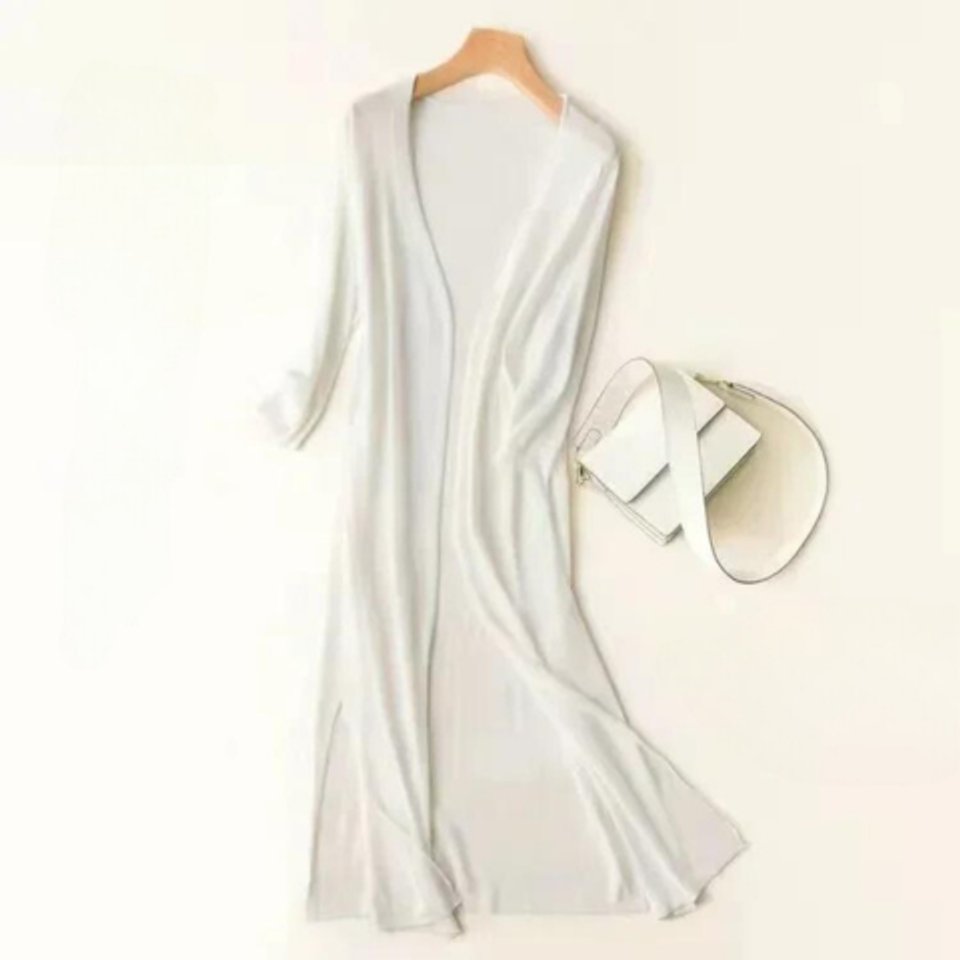 Women's Long Black Cardigan Sweater - Lightweight Open-Front Layering Piece for Effortless Style 12