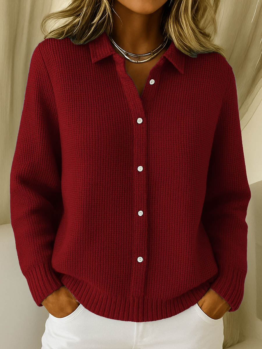 Women's Long White Cardigan Sweater - Classic Knitted Button Design for Everyday Elegance 2