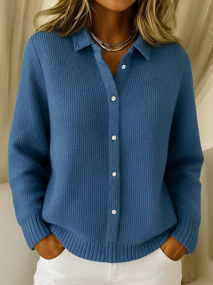 Women's Long White Cardigan Sweater - Classic Knitted Button Design for Everyday Elegance 3