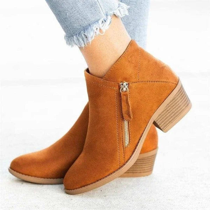 Women's Orthopedic Low-Heel Side-Zip Ankle Boots with Arch Support 4