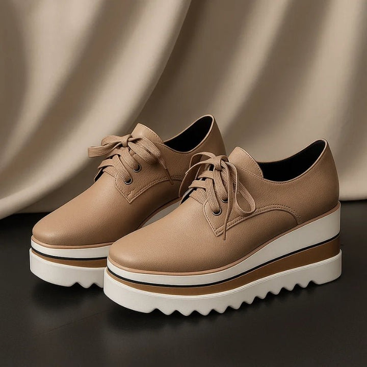 Women's Orthopedic Platform Oxford Shoes with Arch Support Lace-Up Wedge Sneakers 5