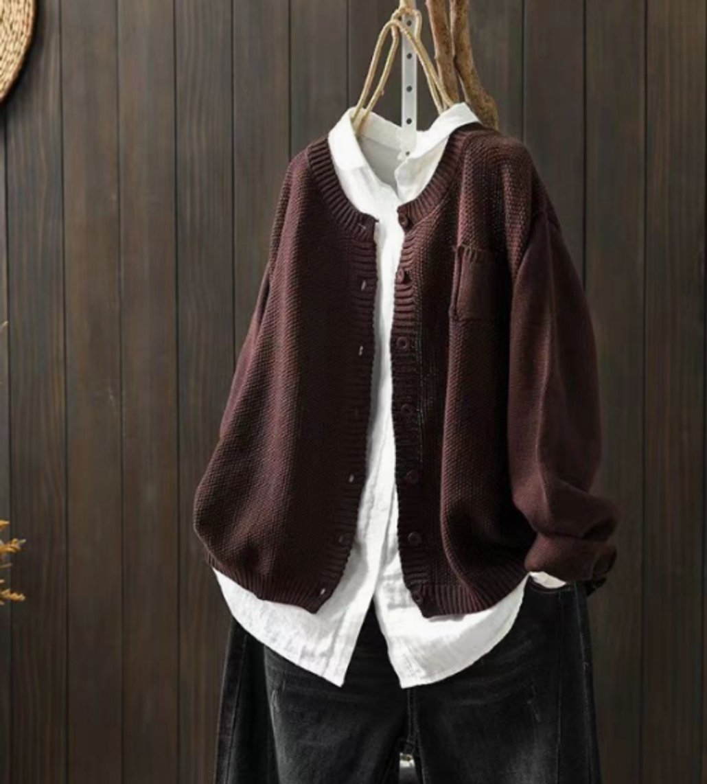 Women's Oversized Button-Front Cardigan Sweater for Effortless Layering - Cozy Long Cardigan for Stylish Outfits 1