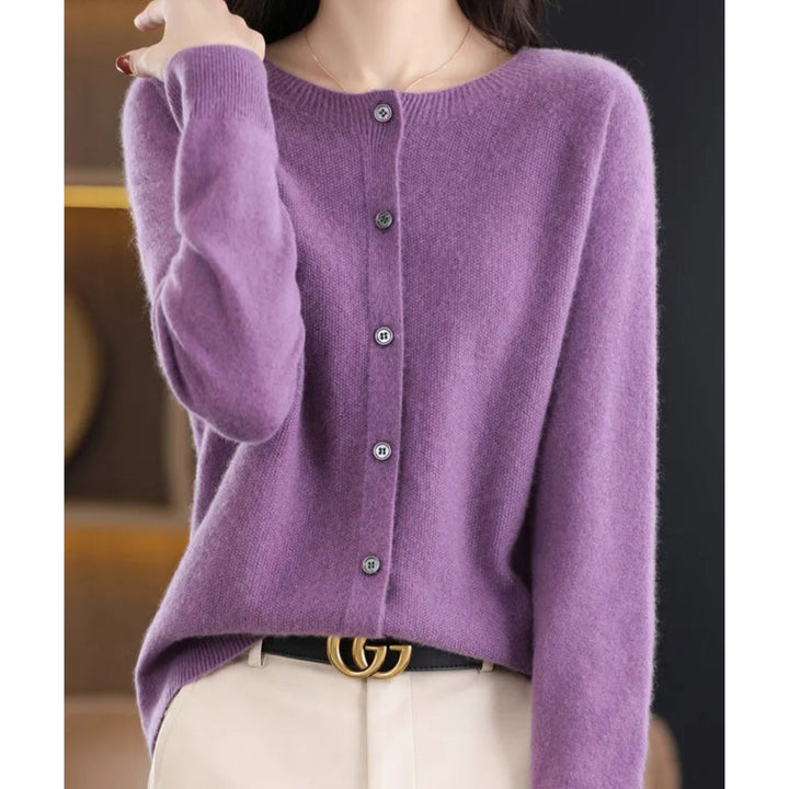 Women's Oversized Button-Front Knit Cardigan for Layering and Comfort 8