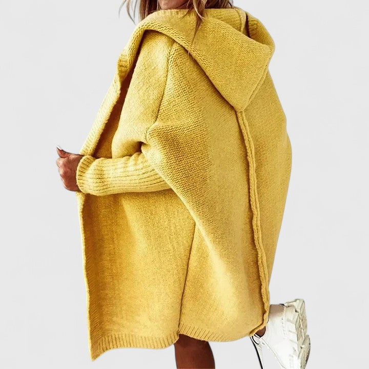 Women’s Oversized Comfortable Cardigan with Large Hood and Knee-Length Cut 3