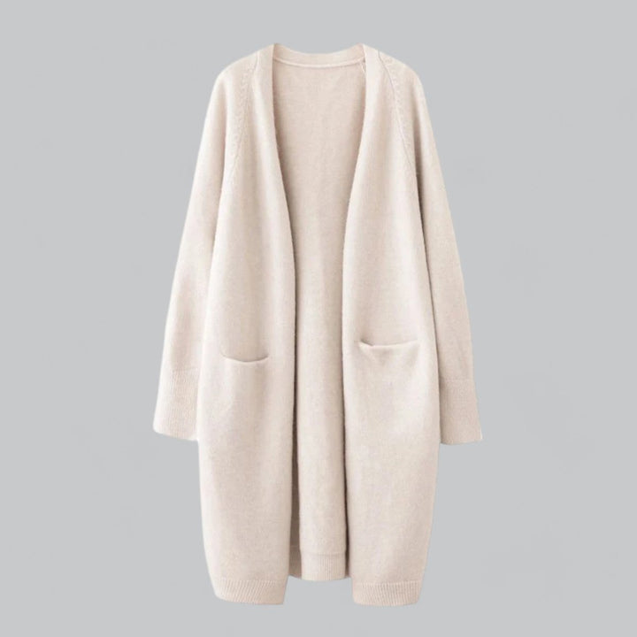 Women's Oversized Long Open-Front Knit Cardigan for Layered Casual and Office Looks 0