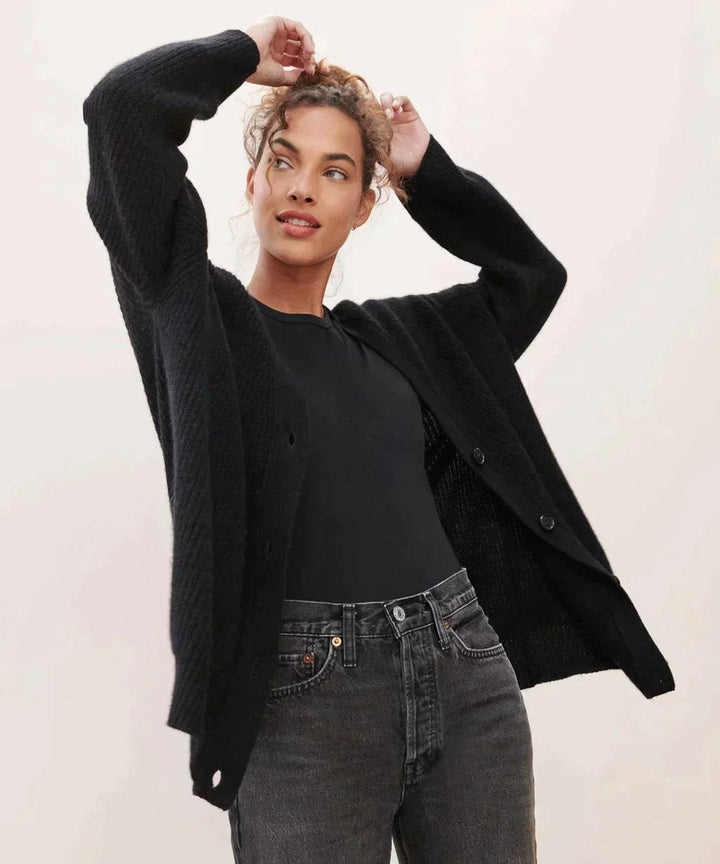 Women's Relaxed-Fit V-Neck Button-Front Cardigan for Layering 4