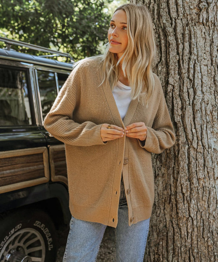 Women's Relaxed-Fit V-Neck Button-Front Cardigan for Layering 8