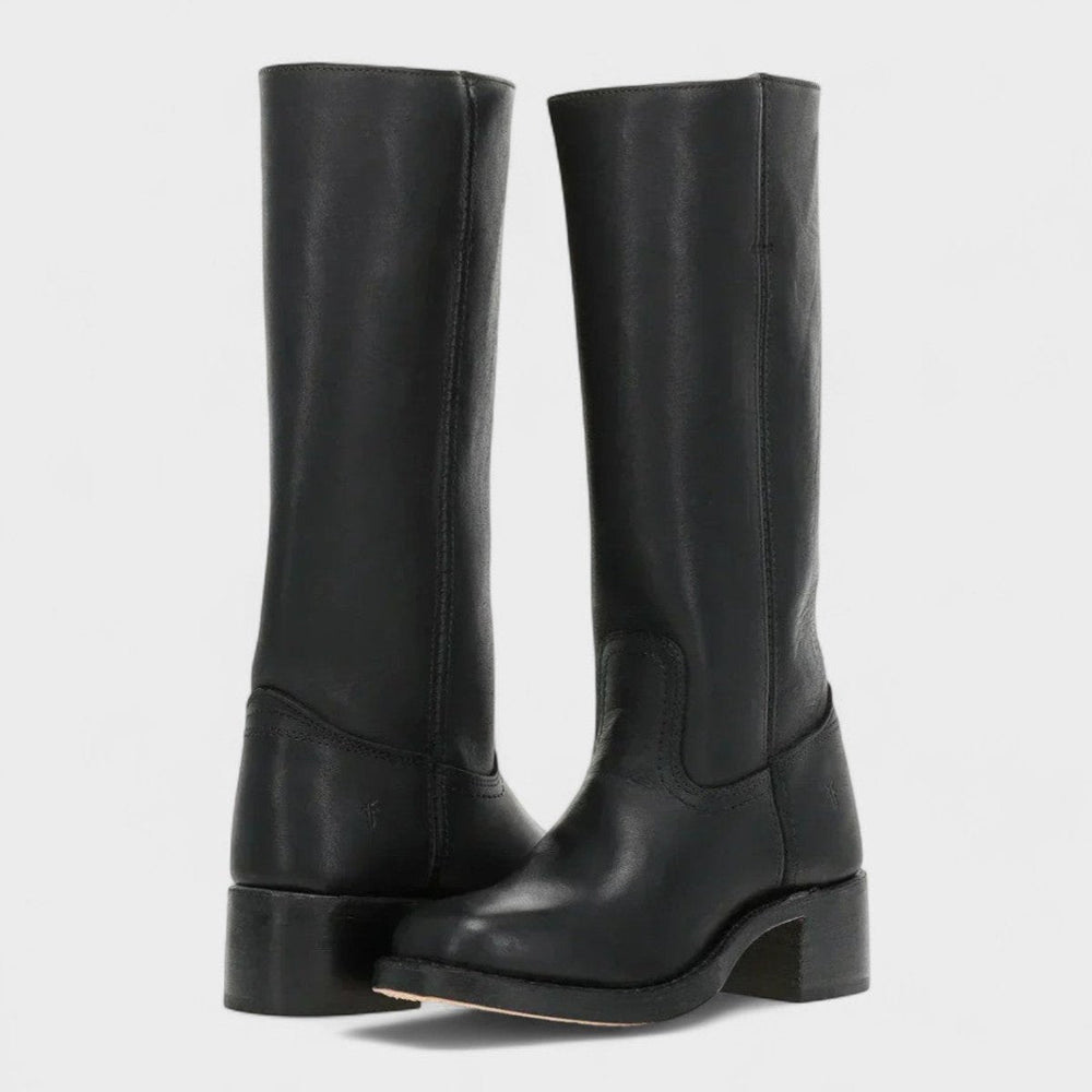 Women's Western Knee High Boots with Block Heel and Arch Support 1