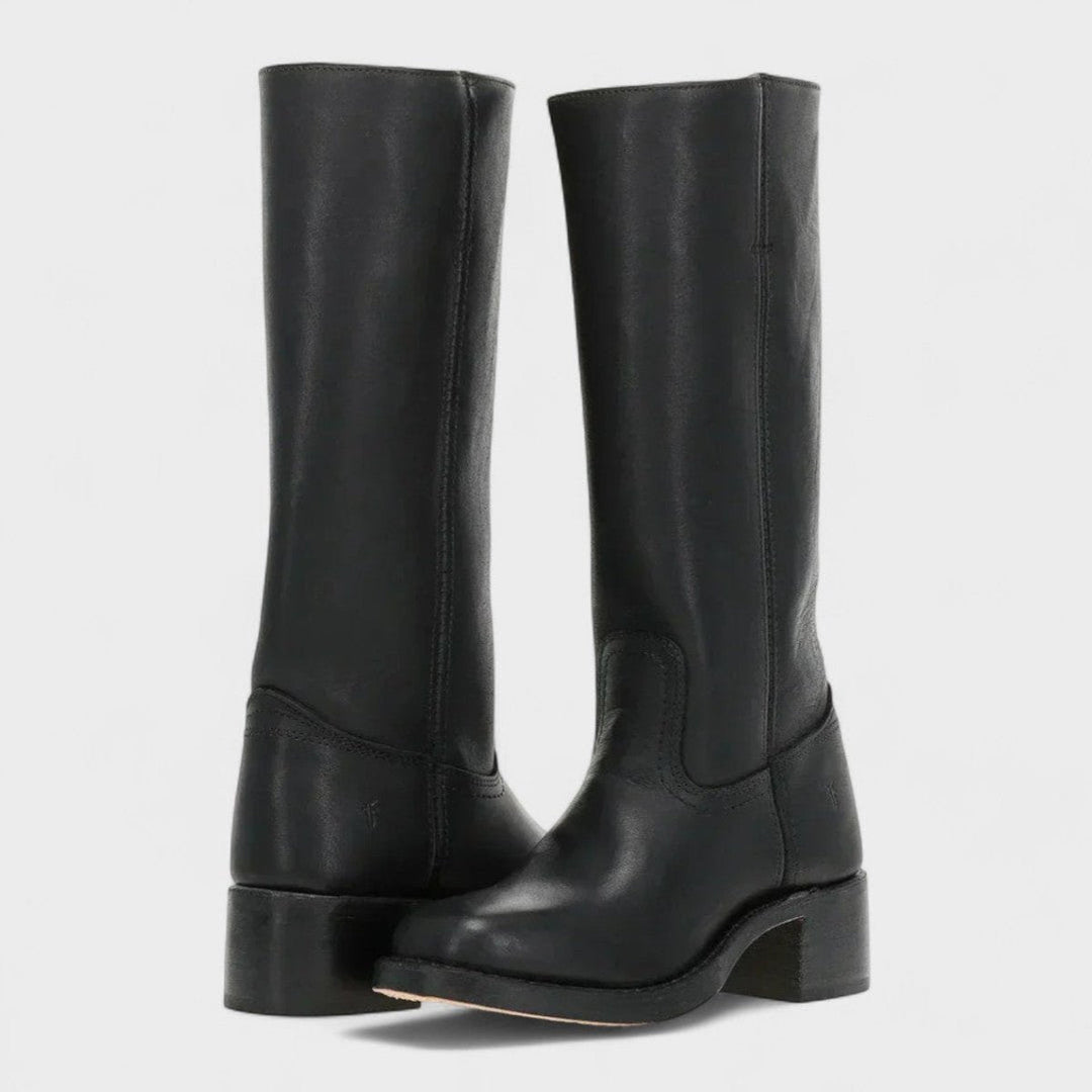 Women's Western Knee High Boots with Block Heel and Arch Support 1