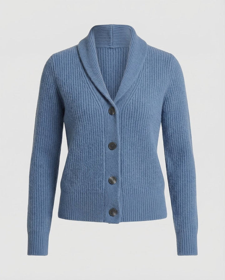 Women's White Cardigan Sweater with Button-Front and Tailored Lapel Collar for Office and Casual Wear 5