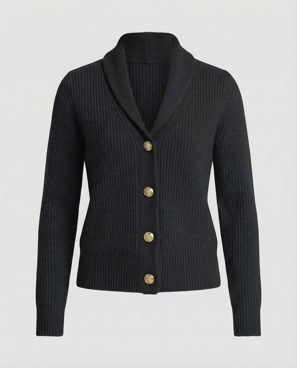 Women's White Cardigan Sweater with Button-Front and Tailored Lapel Collar for Office and Casual Wear 6
