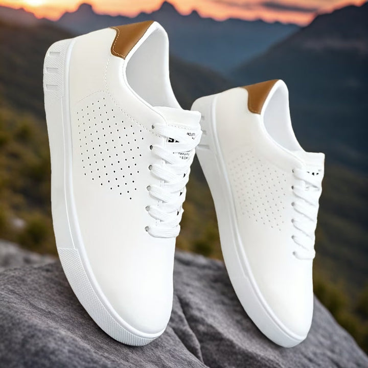 Women's White Slip-On Sneakers - Stylish Low-Top Casual Footwear for Everyday Comfort 1