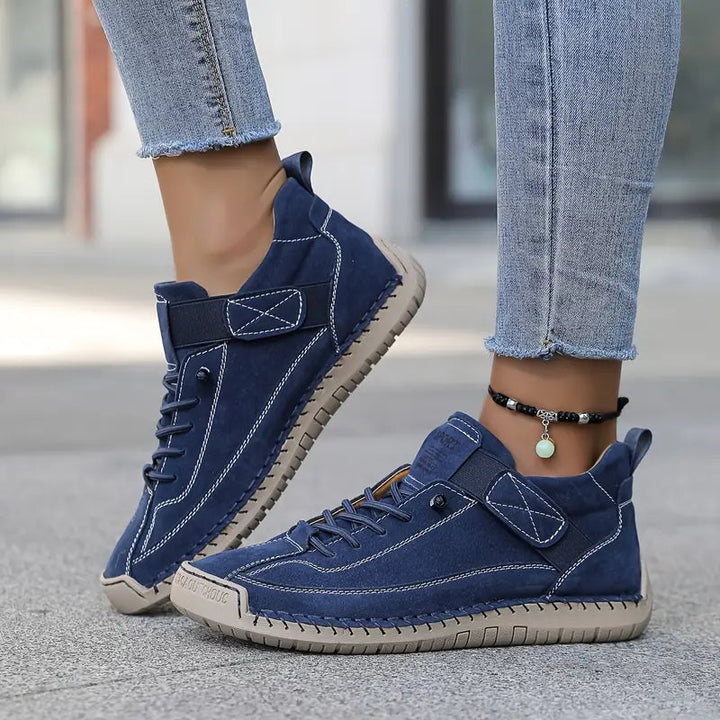 Women's White Sneakers - Comfortable Lace-Up Sneakers for Everyday Walking, Best Walking Shoes for Women 7
